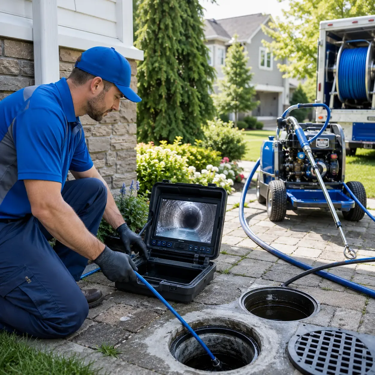Outdoor drain cleaning professionals serving Newfields, NH